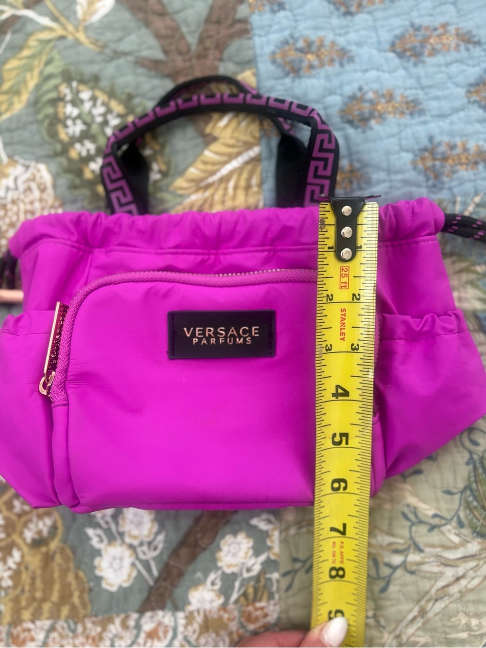 VERSACE PARFUME Nylon Makeup/Travel Bag, FUSCHIA/BLACK - Picture 14 of 15